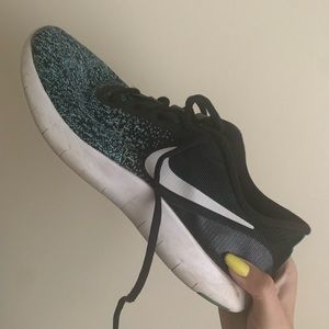 Black and blue nikes